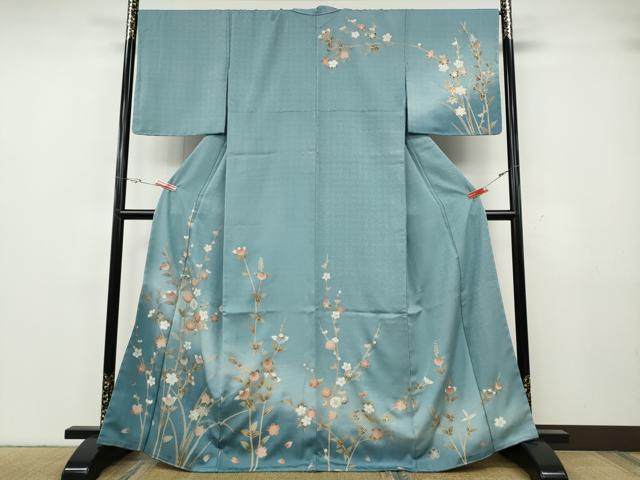 平和屋着物●訪問着　枝花文　暈し染め　金彩　正絹　逸品　CABG5241ut