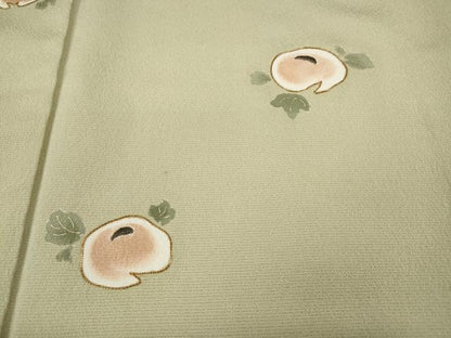 平和屋着物●訪問着　駒刺繍　万寿菊　舞花文　金彩　正絹　逸品　CABG5243ut