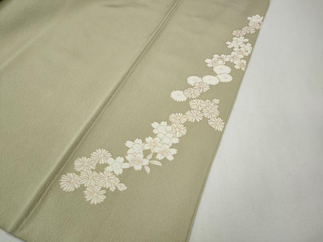 平和屋着物○訪問着 駒刺繍 万寿菊 舞花文 金彩 正絹 逸品 CABG5243ut