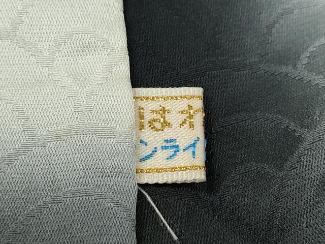 平和屋着物●訪問着　絞り　枝花文　黒地　正絹　逸品　CABG5246ut