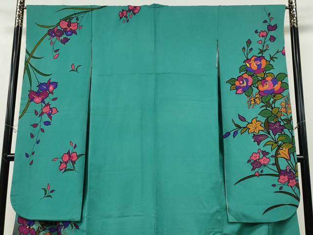 平和屋着物●豪華振袖　草花文　暈し染め　正絹　逸品　CABG5247ut