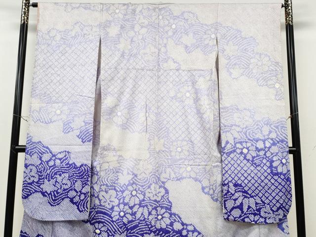 平和屋着物●豪華振袖　総絞り　草花文　暈し染め　正絹　逸品　CABG5248ut