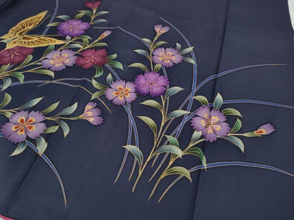 平和屋着物●豪華振袖　刺繍　流水花蝶文　暈し染め　金彩　正絹　逸品　CABG5250ut
