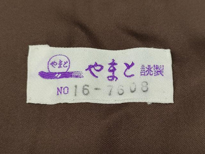 平和屋着物●本場大島紬　9マルキ　扇面蔦の葉花文　やまと誂製　正絹　逸品　CABG5257ut