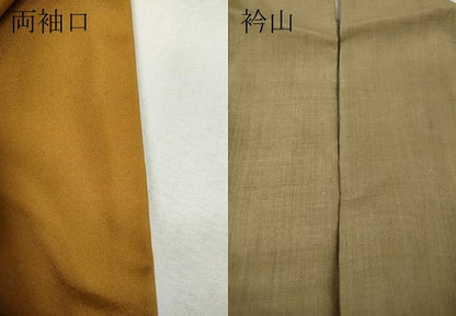 平和屋着物●本場結城紬　重要無形文化財　結城紬　榛色　正絹　逸品　CABG5259ut