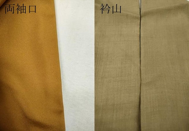 平和屋着物●本場結城紬　重要無形文化財　結城紬　榛色　正絹　逸品　CABG5259ut
