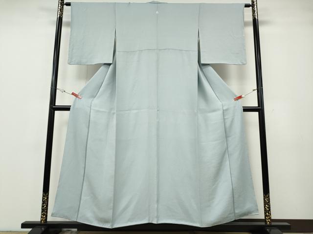 平和屋着物●上質な色無地　草花地紋　月白色　正絹　逸品　CABG5260ut