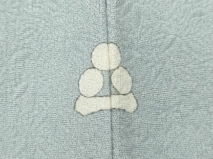 平和屋着物●上質な色無地　草花地紋　月白色　正絹　逸品　CABG5260ut