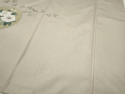 平和屋着物●訪問着　本場染大島紬　手描き　花丸文　正絹　逸品　CABG5264ut