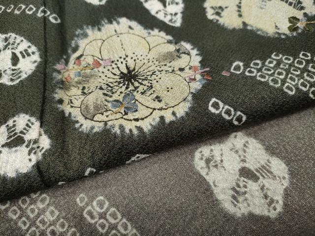 平和屋着物●訪問着　辻が花　絞り　刺繍　金糸　正絹　逸品　CABG5269ut