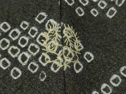 平和屋着物●訪問着　辻が花　絞り　刺繍　金糸　正絹　逸品　CABG5269ut