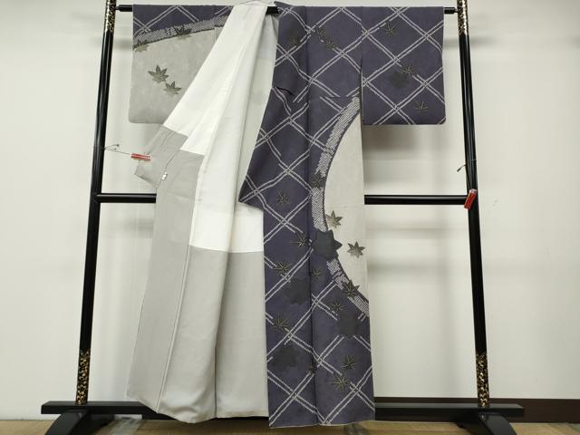 平和屋着物●児島廣和　アトリエ 聖jin苑　訪問着　絞り　舞葉文　正絹　逸品　CABG5273ut