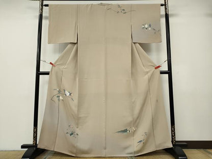 平和屋着物●十日町友禅作家　一梗　訪問着　枝花文　暈し染め　正絹　逸品　CABG5277ut