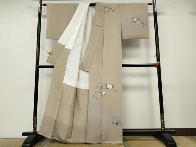 平和屋着物●十日町友禅作家　一梗　訪問着　枝花文　暈し染め　正絹　逸品　CABG5277ut