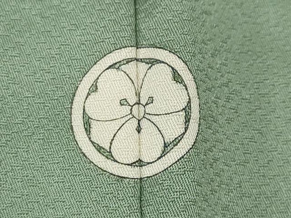 平和屋着物●染色作家　斉藤三才　訪問着　寿光織　三才鳥　暈し染め　金糸　正絹　逸品　CABG5278ut