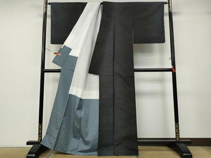 平和屋着物●本場大島紬　霞間道　正絹　逸品　未使用　CABG5280ut