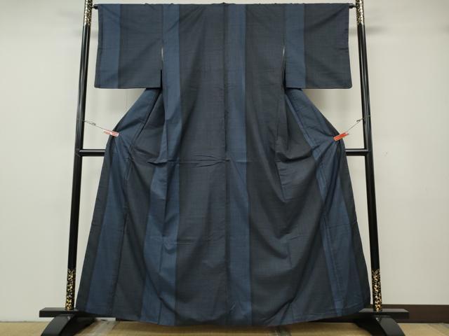 平和屋着物●本場大島紬　7マルキ　縞　正絹　逸品　CABG5284ut