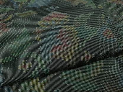 平和屋着物●本場大島紬　7マルキ　更紗花文　正絹　逸品　CABG5285ut