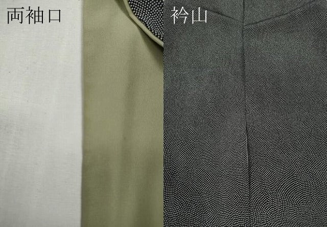 平和屋着物●江戸小紋　鮫小紋柄　黒地　大丸扱い　正絹　逸品　CABG5286ut