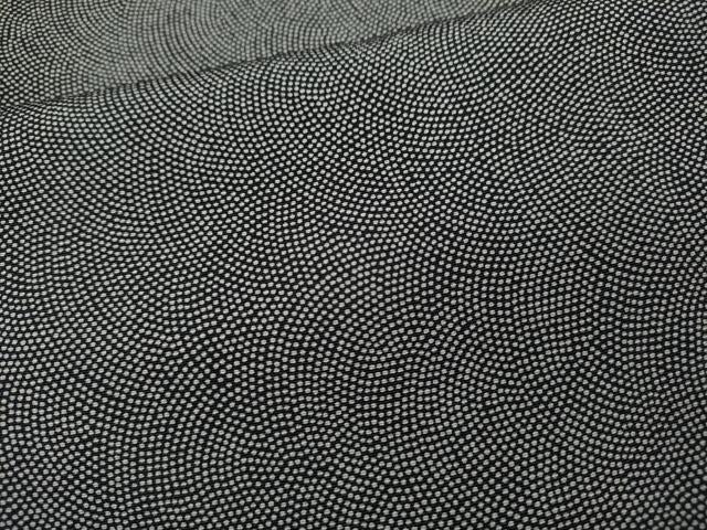 平和屋着物●江戸小紋　鮫小紋柄　黒地　大丸扱い　正絹　逸品　CABG5286ut