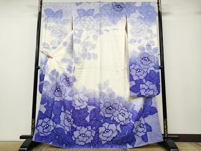 平和屋着物●豪華振袖　総絞り　草花文　暈し染め　正絹　逸品　CABG5287ut