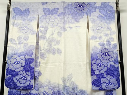 平和屋着物●豪華振袖　総絞り　草花文　暈し染め　正絹　逸品　CABG5287ut