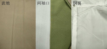 平和屋着物●江戸小紋　万筋　伽羅色×松葉色　正絹　逸品　CABG5289ut