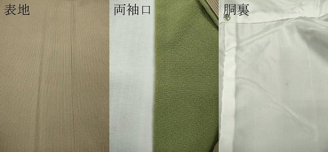 平和屋着物●江戸小紋　万筋　伽羅色×松葉色　正絹　逸品　CABG5289ut