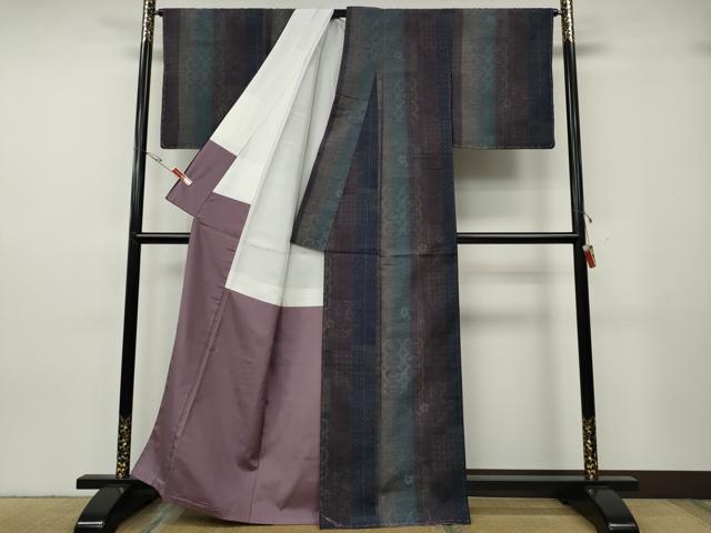 平和屋着物●上質な紬　吉祥文　正絹　逸品　未使用　CABG5295ut