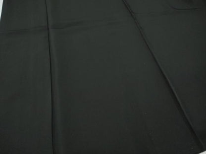 平和屋着物●男性　黒紋付・羽織セット　羽裏：風景文　キングサイズ　正絹　逸品　CABG5296ut
