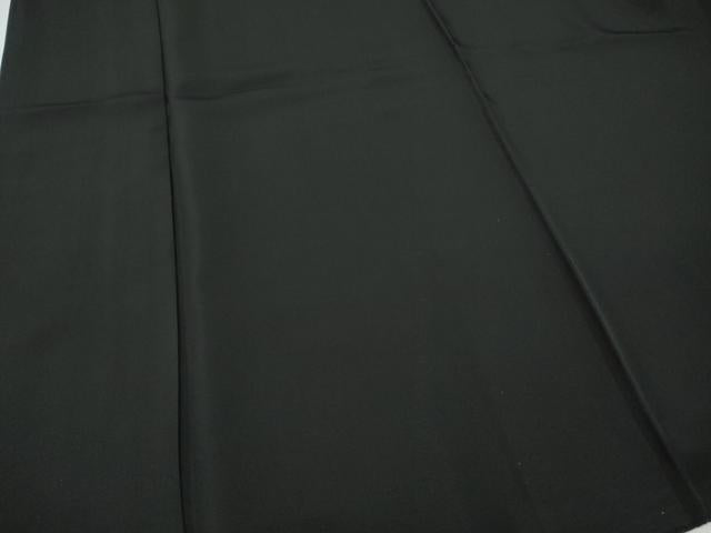 平和屋着物●男性　黒紋付・羽織セット　羽裏：風景文　キングサイズ　正絹　逸品　CABG5296ut