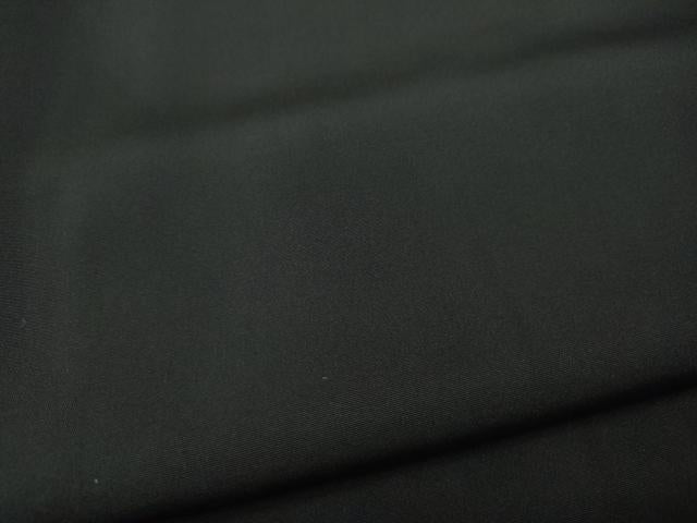 平和屋着物●男性　黒紋付・羽織セット　羽裏：風景文　キングサイズ　正絹　逸品　CABG5296ut