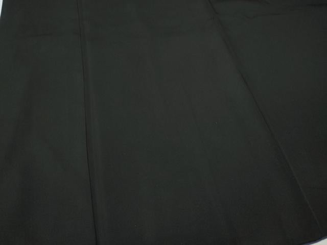 平和屋着物●男性　黒紋付・羽織セット　羽裏：切嵌文　正絹　逸品　CABG5298ut