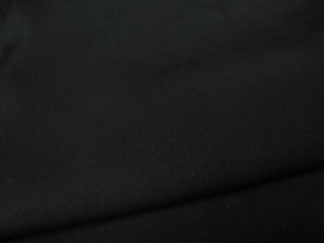 平和屋着物●男性　黒紋付・羽織セット　羽裏：人物風景文　キングサイズ　正絹　逸品　CABG5299ut