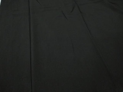 平和屋着物●男性　黒紋付・羽織セット　羽裏：風景文　正絹　逸品　CABG5300ut
