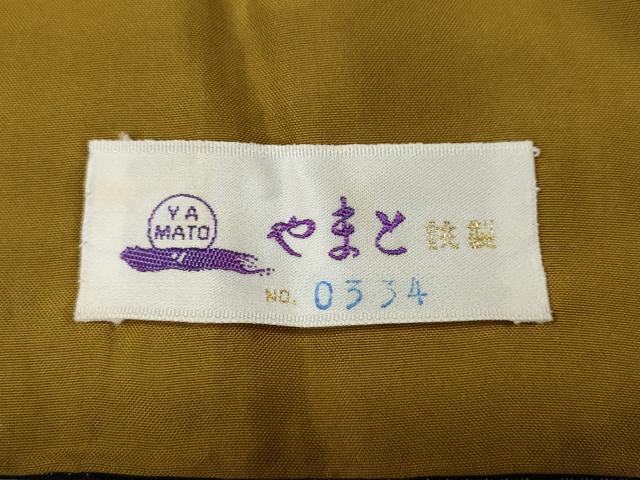 平和屋着物●本場大島紬　泥染め　枝花文　久野織物謹製　やまと誂製　証紙付き　正絹　逸品　CABG5306ut