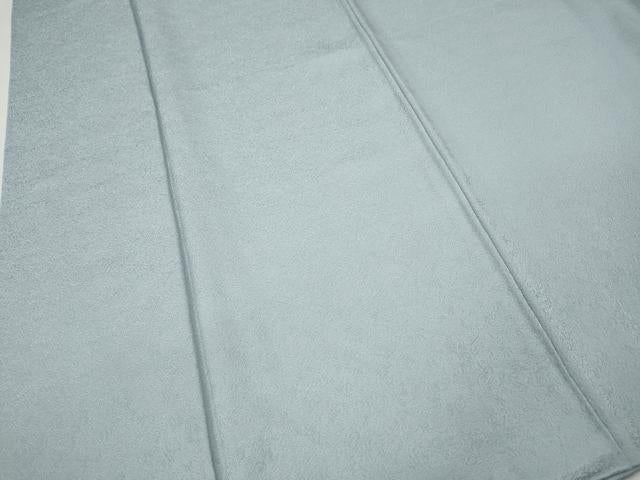 平和屋着物●上質な色無地　草花文地紋　白藍色　正絹　逸品　CABG5308ut