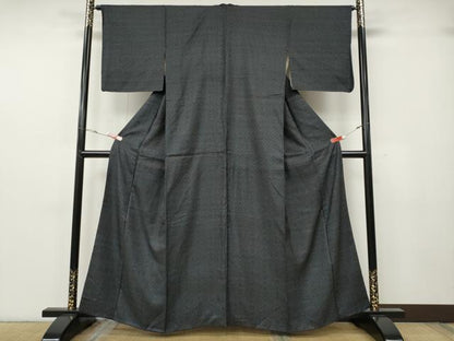 平和屋着物●本場大島紬　龍郷絣　菱花文　正絹　逸品　CABG5310ut