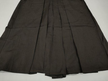 平和屋着物●男性　馬乗り袴　縞　正絹　逸品　CABG5326ut