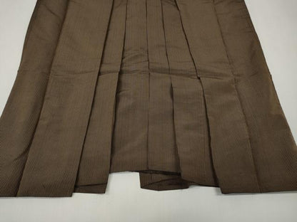 平和屋着物●男性　馬乗り袴　縞　正絹　逸品　CABG5327ut