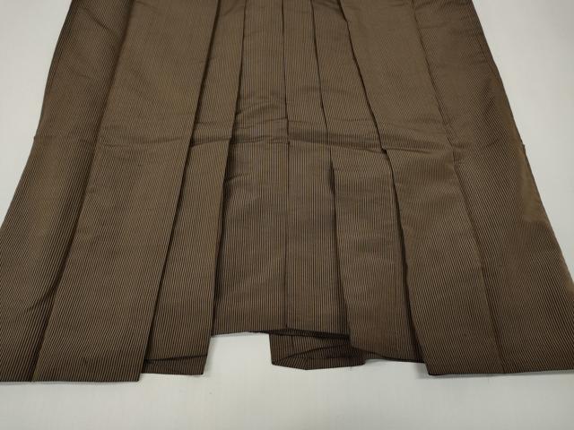 平和屋着物●男性　馬乗り袴　縞　正絹　逸品　CABG5327ut