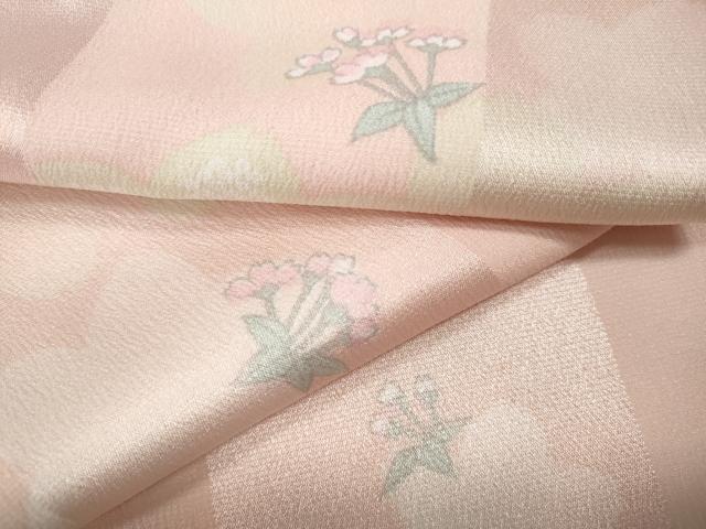 平和屋着物●長襦袢　無双仕立て　舞桜花文　洗える着物　CABG5328ut