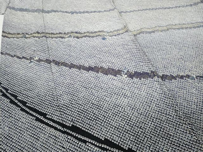 平和屋着物●訪問着　絞り　刺繍　草花文　暈し染め　金彩　仮絵羽　正絹　逸品　未使用　CABG5329ut