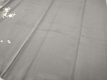 平和屋着物●訪問着　駒刺繍　枝桜文　鬼しぼ縮緬　正絹　逸品　CABG5332ut
