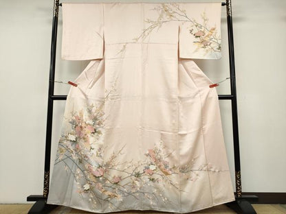 平和屋着物●訪問着　短冊草花文　暈し染め　金彩　正絹　逸品　CABG5335ut