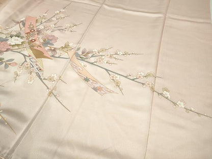 平和屋着物●訪問着　短冊草花文　暈し染め　金彩　正絹　逸品　CABG5335ut