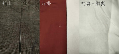平和屋着物●本場大島紬　9マルキ　枝花文　正絹　逸品　CABG5336ut