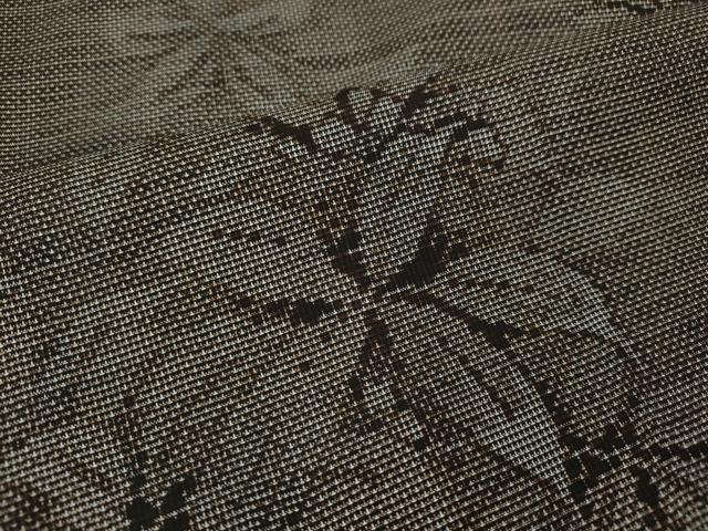 平和屋着物●本場大島紬　9マルキ　枝花文　正絹　逸品　CABG5336ut