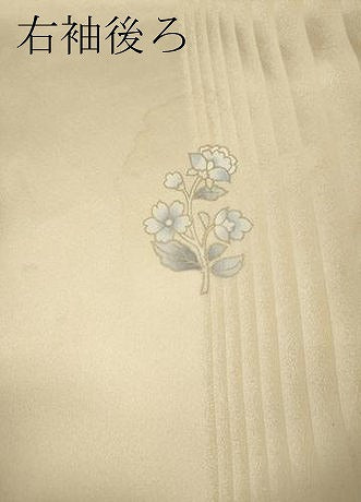 平和屋着物●訪問着　駒刺繍　花唐草文　金彩　ロング丈　正絹　逸品　CABG5339ut