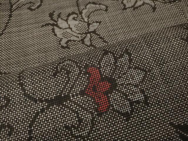 平和屋着物●本場大島紬　7マルキ　花唐草文　正絹　逸品　未使用　CABG5344ut